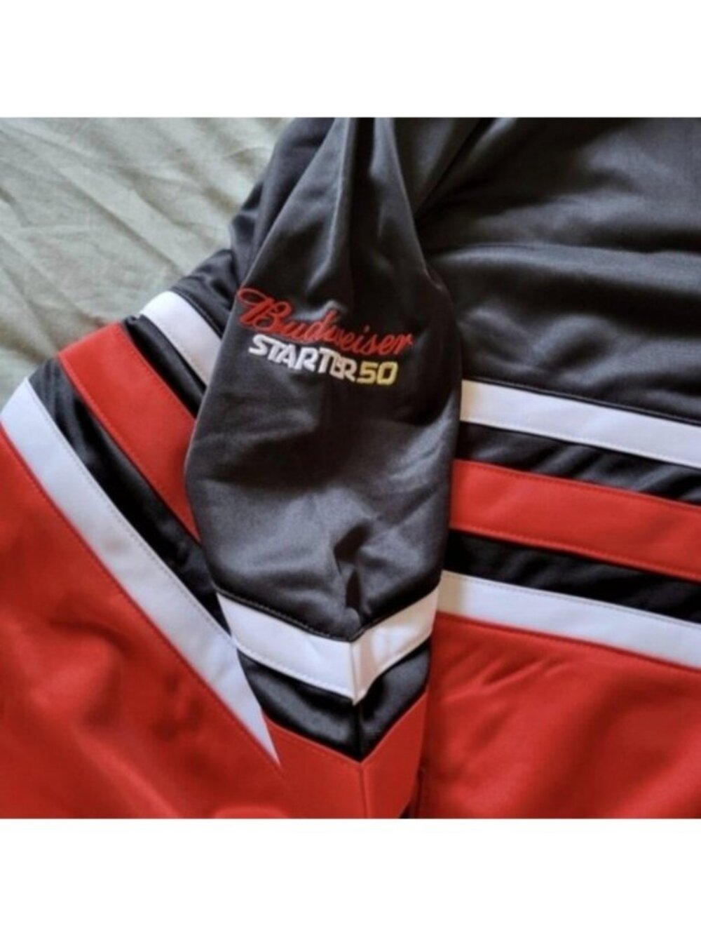 STARTER X Budweiser 50th Anniversary Full Zip Jacket Black Label Red 072026 - Picture 7 of 10